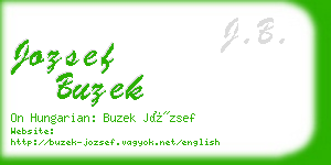 jozsef buzek business card